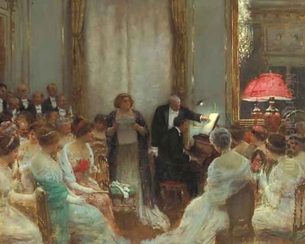 Le Concert prive 2 Oil Painting by Jean-Georges Beraud