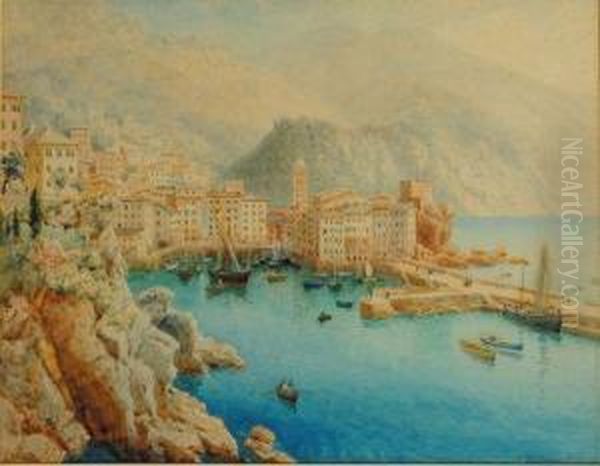 Il Porto Di Camogli Oil Painting by Henry B. Wimbush