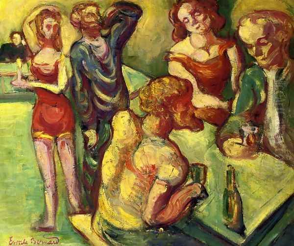 At the Cabaret Oil Painting by Emile Bernard