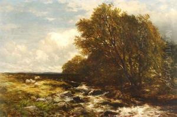 A Moorland Stream Oil Painting by Edmund Morison Wimperis