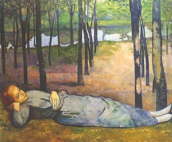 Madeleine in the Bois d'Amour Oil Painting by Emile Bernard