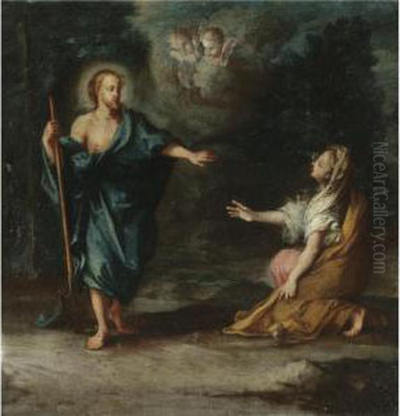 Noli Me Tangere Oil Painting by Johann Christian Th. Winck