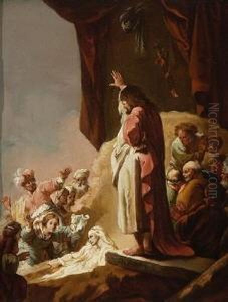 Die Auferweckung Des
 Lazarus Oil Painting by Johann Christian Th. Winck