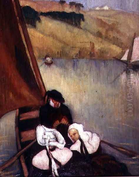 Brittany Sailors, 1889 Oil Painting by Emile Bernard