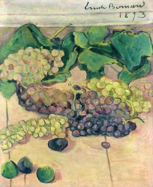 Still Life with Grapes Oil Painting by Emile Bernard