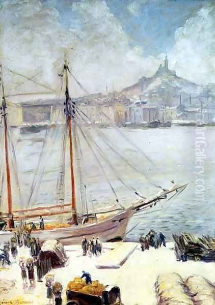 The Quayside, Marseilles, 1929 Oil Painting by Emile Bernard