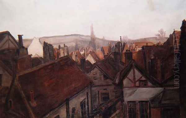 The Rooftops of Tonnerre, 1904 Oil Painting by Emile Bernard