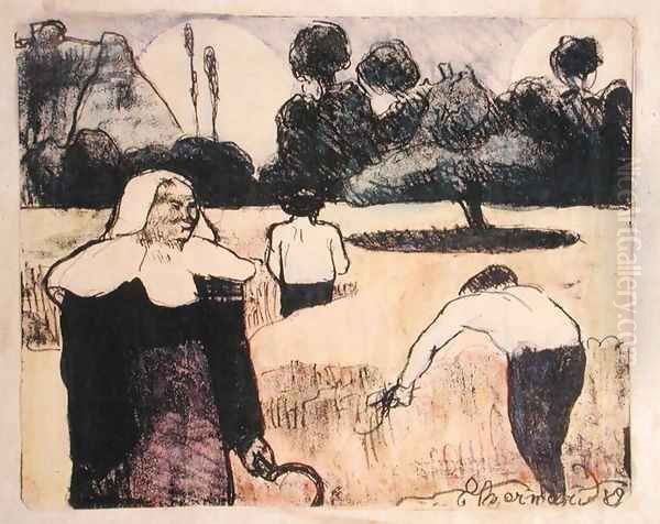 The Harvester, from the series 'Les Brettoneries', 1889 Oil Painting by Emile Bernard