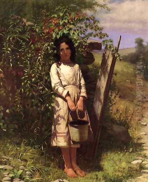 Blackberry Picking Oil Painting by John George Brown