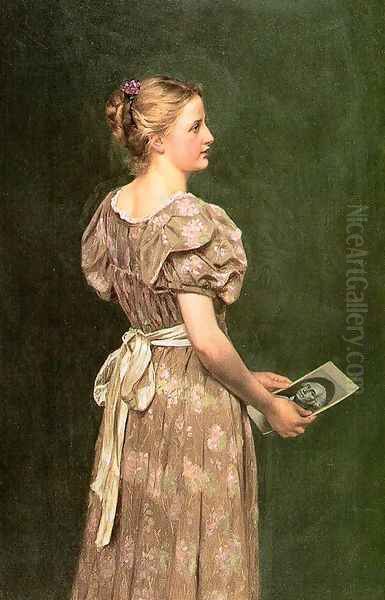 A Daughter of the Revolution Oil Painting by John George Brown