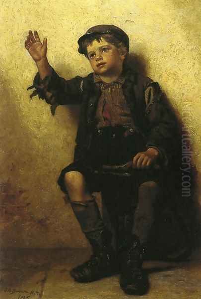 Shoeshine Boy Oil Painting by John George Brown