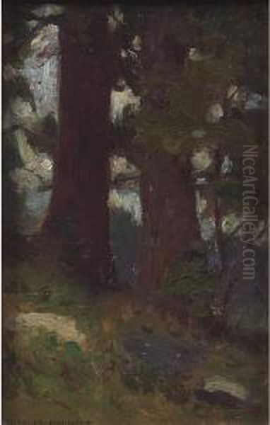 Two Trees Oil Painting by Charles Allan Winter