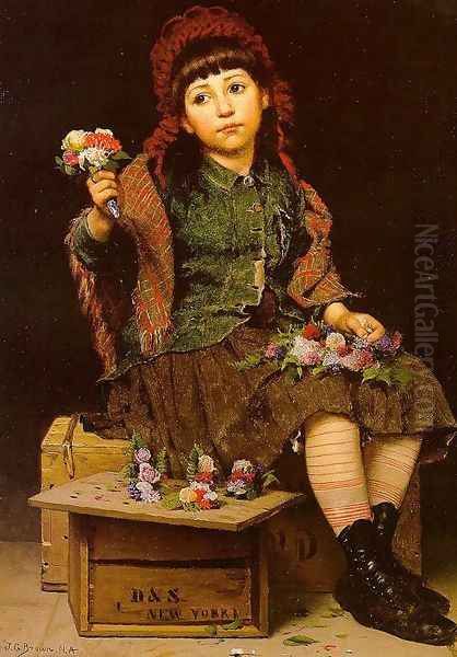 Buy a Posy 1881 Oil Painting by John George Brown