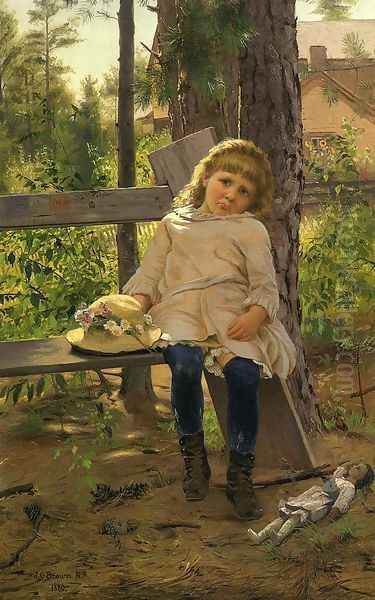 Golden Locks Oil Painting by John George Brown