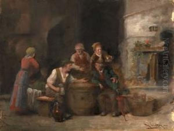 Wirtshausszene Oil Painting by Hans Winter