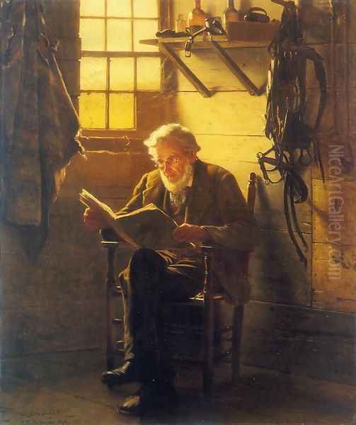 An Idle Hour Oil Painting by John George Brown