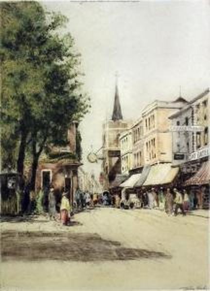 St George's Street, 
Canterbury Oil Painting by William Tatton Winter