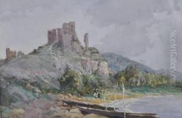 Castle Ruins On The Seine Oil Painting by William Tatton Winter