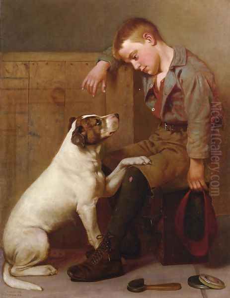 Best Friends Oil Painting by John George Brown