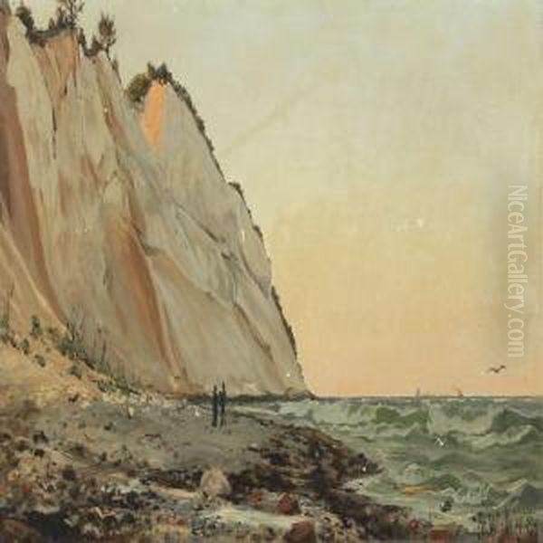 Scenery At Moens Klint Oil Painting by Frederik Winther