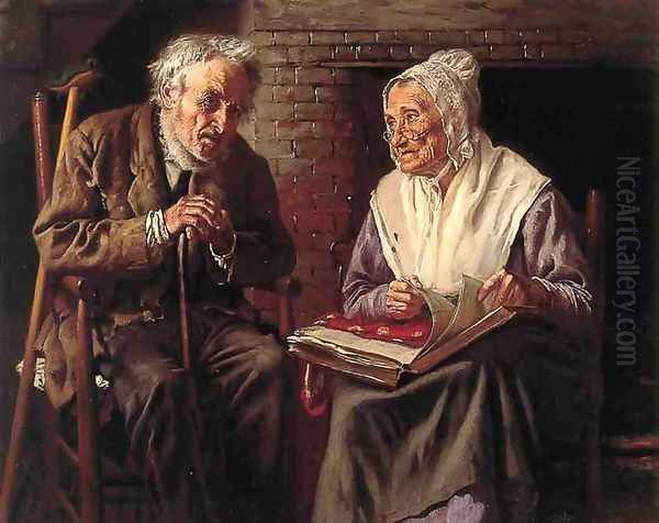 Old Memories Oil Painting by John George Brown