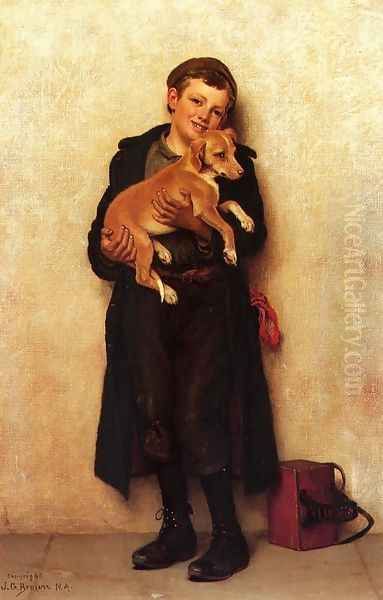 The Bootblack I Oil Painting by John George Brown