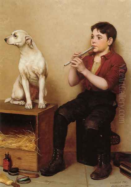 Music Hath No Charms Oil Painting by John George Brown