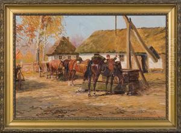 Stay Lancers Oil Painting by Leonard Wintorowski