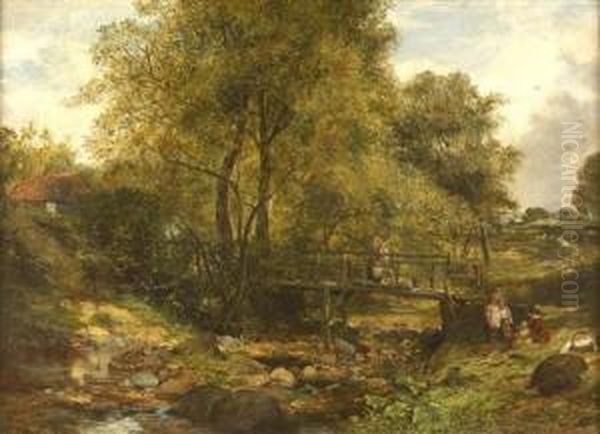 On The Water Of Leith Oil Painting by John Crawford Wintour