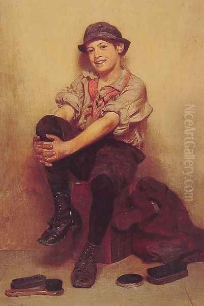 Taking It Easy Oil Painting by John George Brown