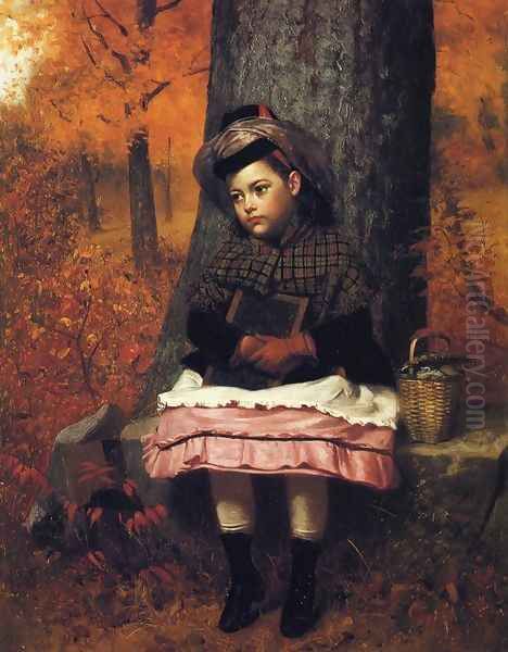 School Bound Oil Painting by John George Brown