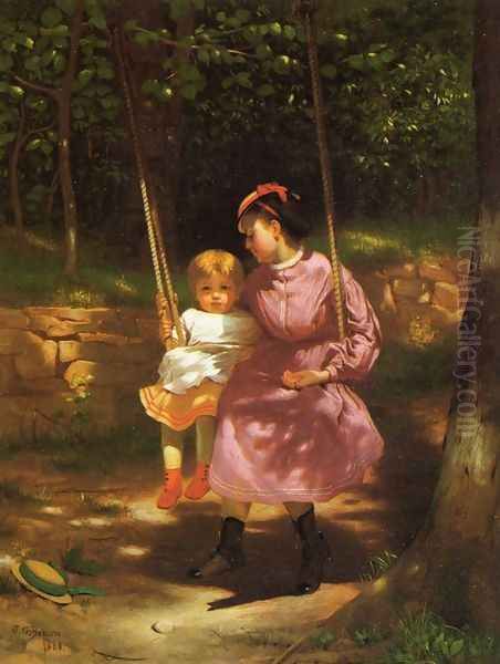 The Swing Oil Painting by John George Brown