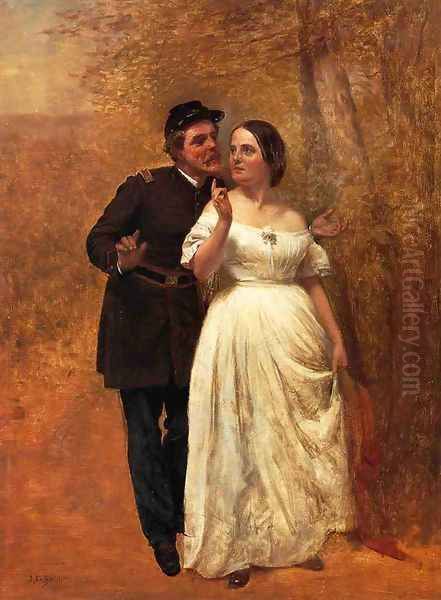 Courting Oil Painting by John George Brown