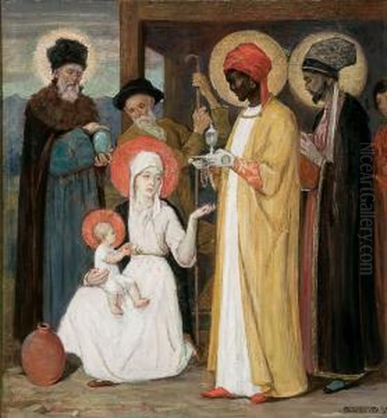 Adoration Of The Magi by Friedrich Wirnhier