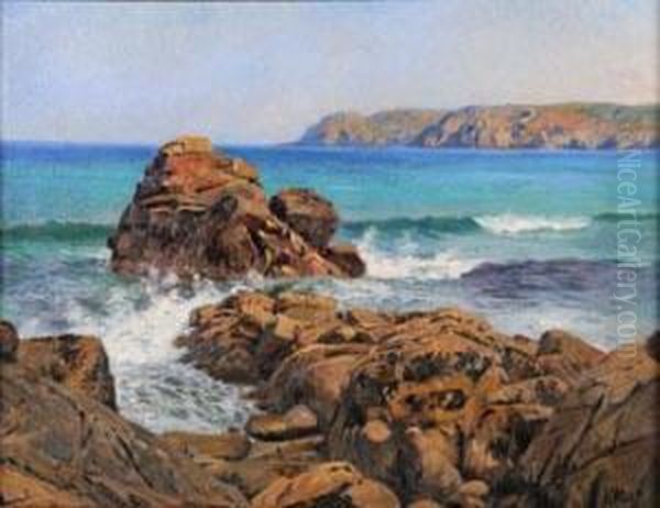 La Baie Des Trepasses Oil Painting by Henri Prosper Wirth