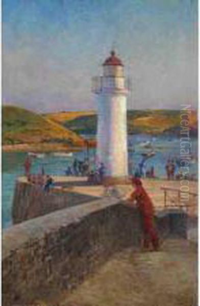 Belle Ile Oil Painting by Henri Prosper Wirth