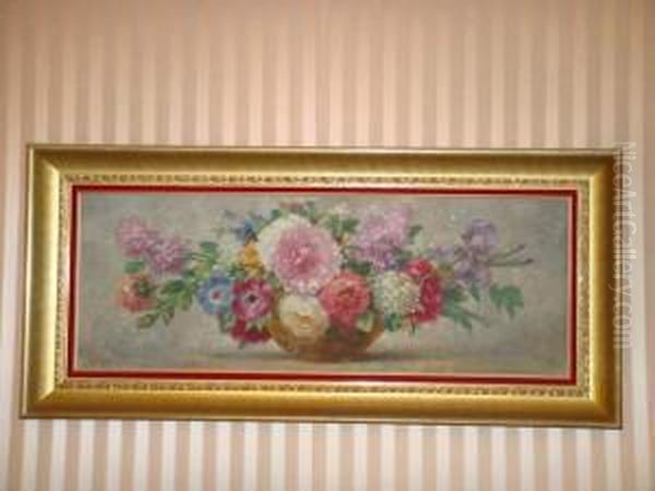 Bouquet De Fleurs Oil Painting by Henri Prosper Wirth