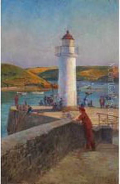 Belle Ile Oil Painting by Henri Prosper Wirth