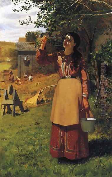 The Cherry Picker Oil Painting by John George Brown