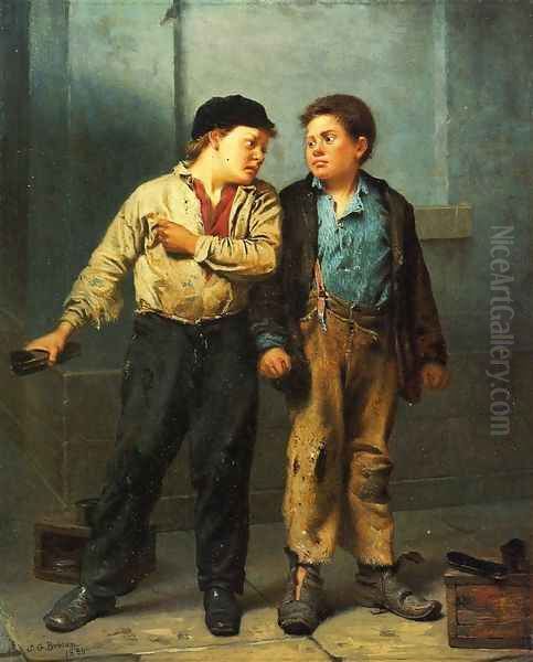 The Quarrel Oil Painting by John George Brown