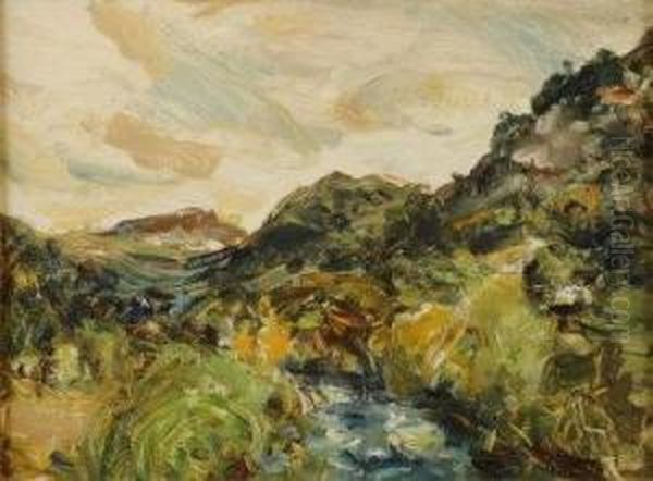 'highland River Landscape' Oil Painting by Peter Wishart