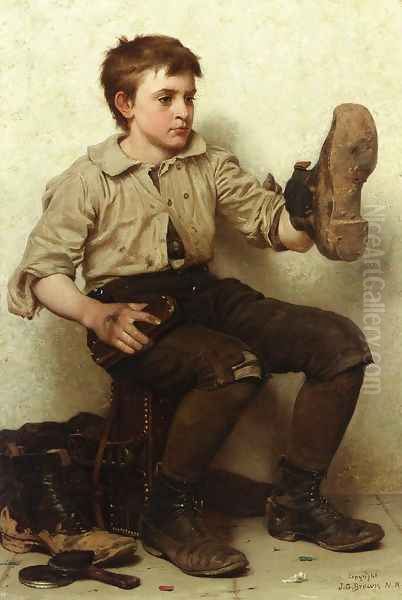 Jersey Mud Oil Painting by John George Brown