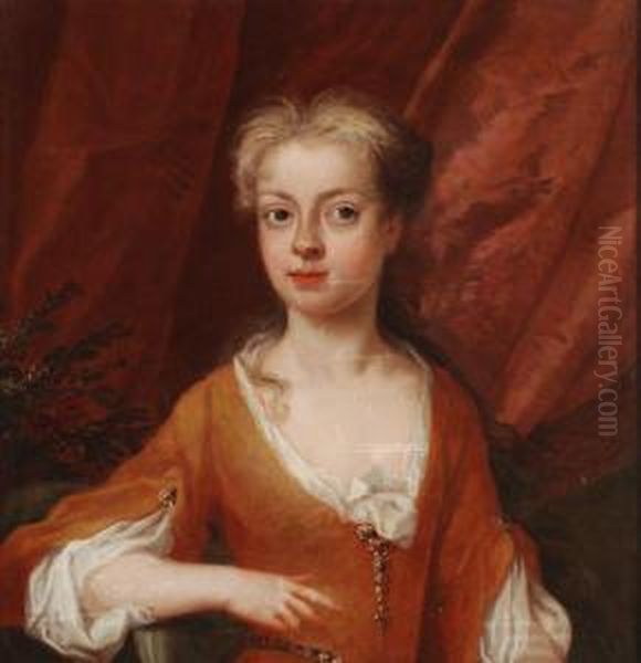 Portrait Of A Young Lady Oil Painting by William Wissing or Wissmig