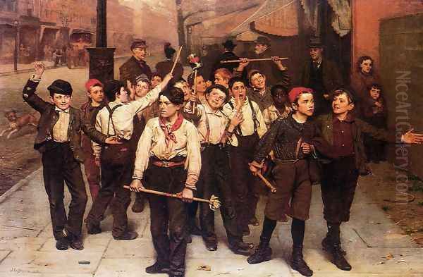 The Gang Oil Painting by John George Brown