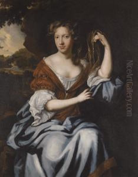 Portrait Of A Lady Oil Painting by William Wissing or Wissmig