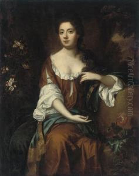 Portrait Of A Lady Oil Painting by William Wissing or Wissmig