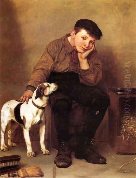 Sympathy Oil Painting by John George Brown