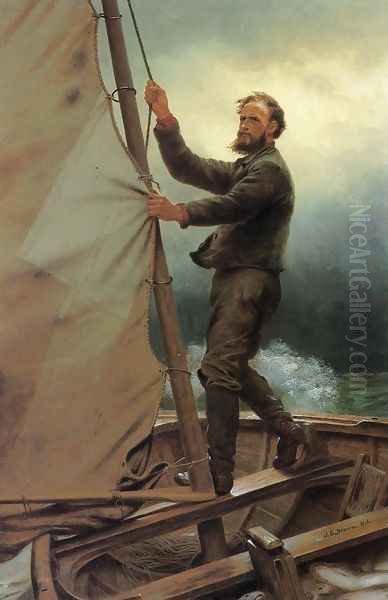 The Coming Squall Oil Painting by John George Brown