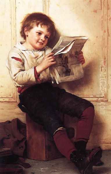 The Bootblack Oil Painting by John George Brown