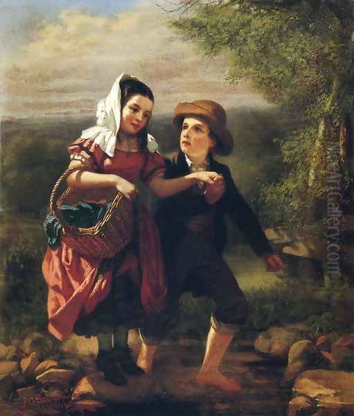 The Picnic Oil Painting by John George Brown